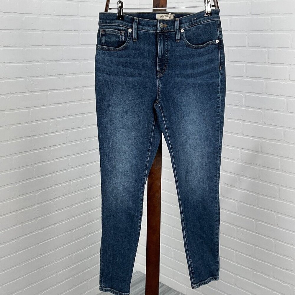 Madewell Jeans Women 29 31Wx28L Blue‎ 9" Mid Rise Skinny Cotton Denim Stretch